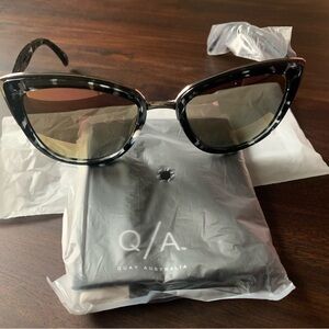 Quay Australia My Girl Pink to Black Sunglasses with Cat-Eye Design